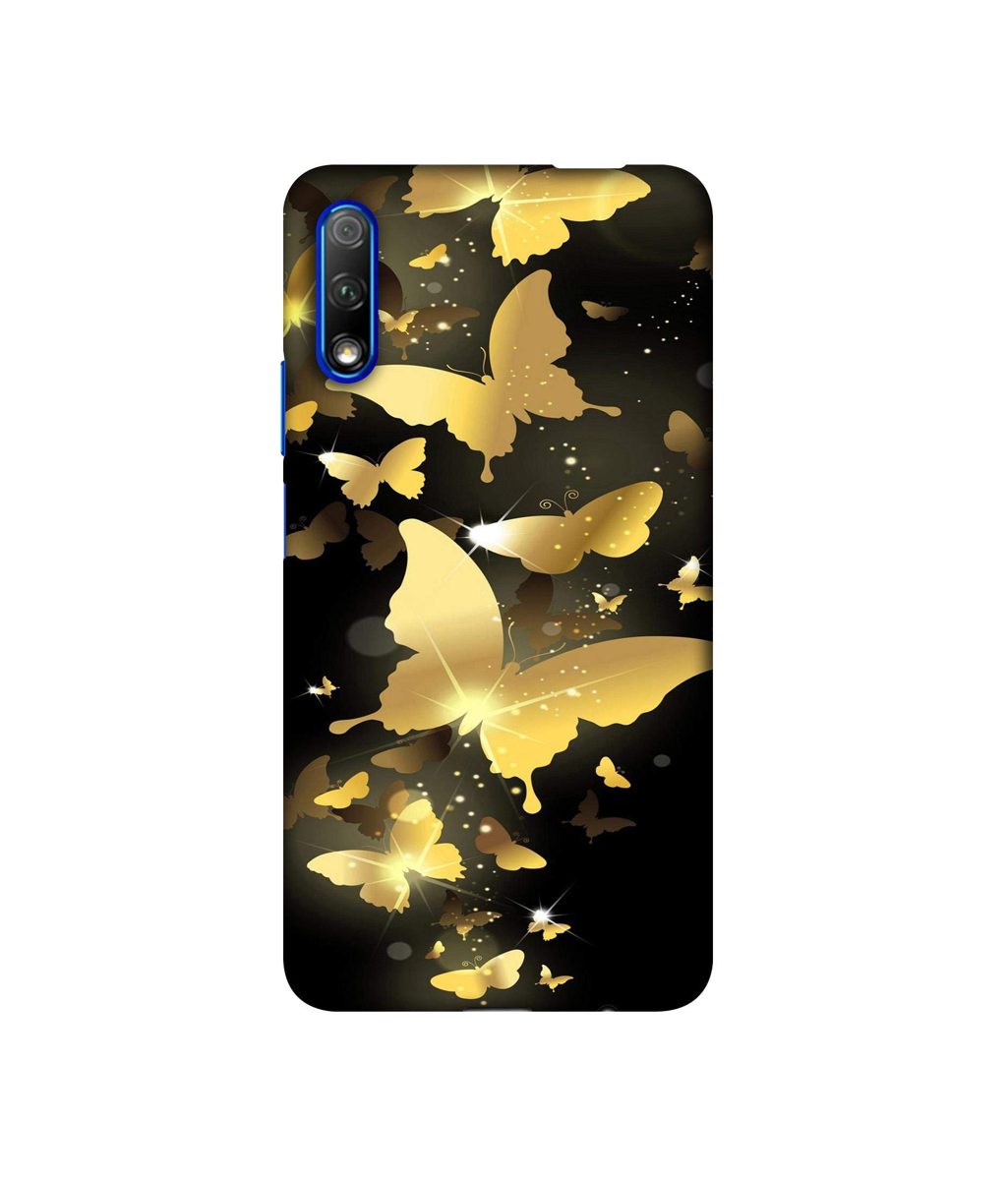Amazon Brand - Solimo Designer Golden Butterfly Pattern 3D Printed Hard Back Case Mobile Cover for Honor 9X