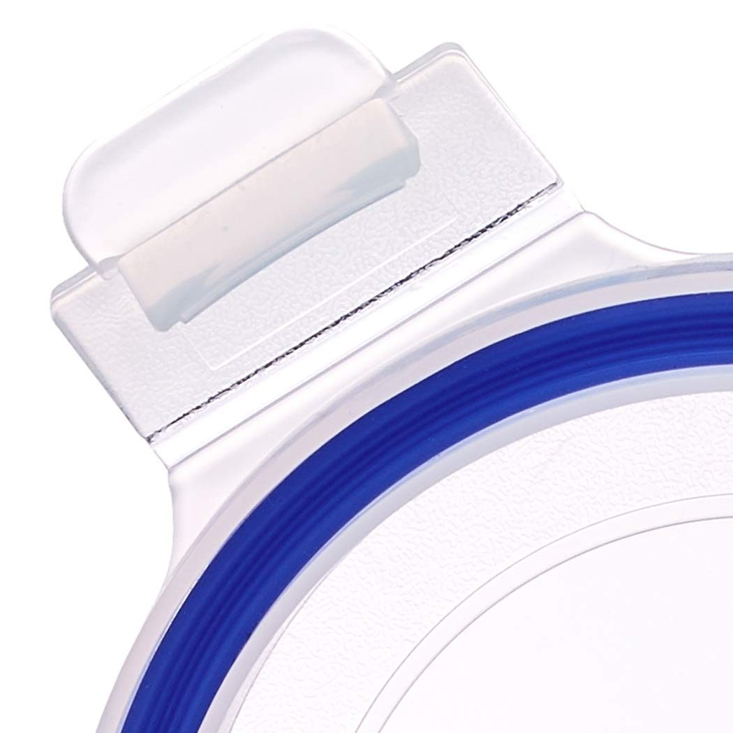 Amazon Brand - Solimo Round Glass Storage Container Set, 720ml, Set of 3, Transparent