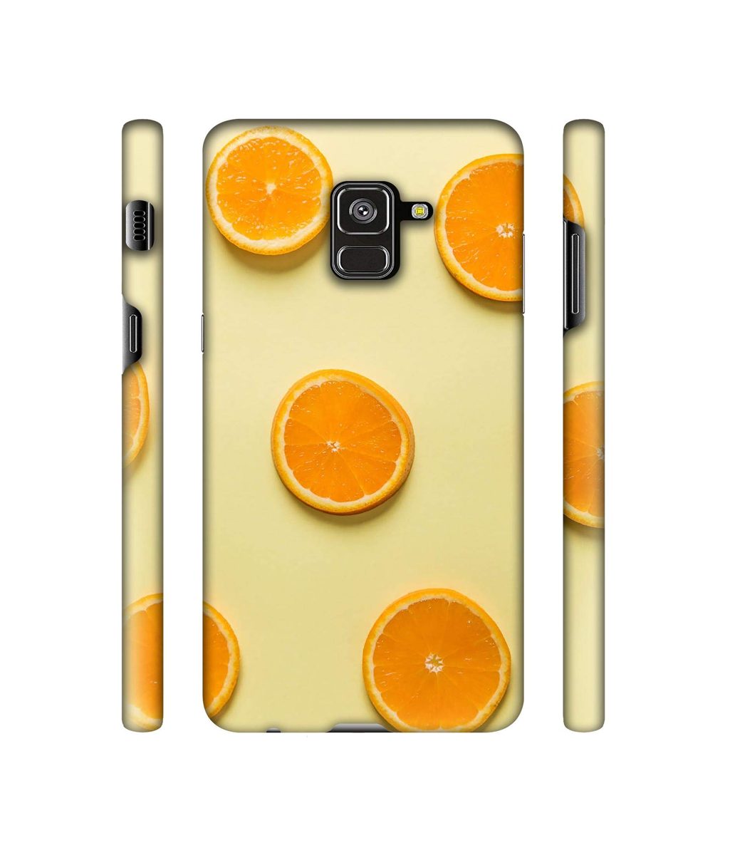 Amazon Brand - Solimo Designer Orange Texture 3D Printed Hard Back Case Mobile Cover for Samsung Galaxy A8 Plus