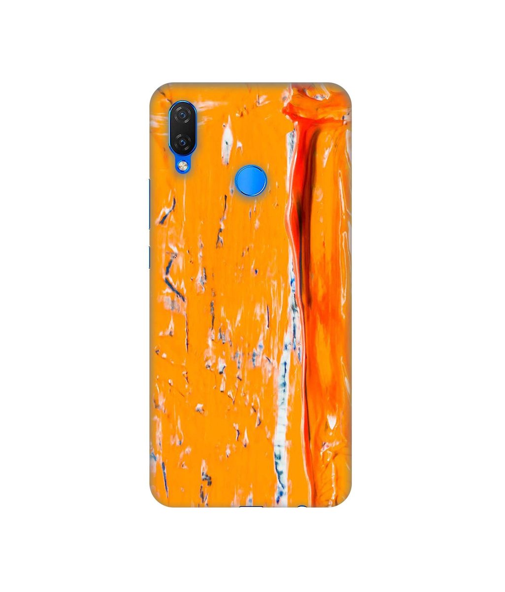 Amazon Brand - Solimo Designer Gold Yellow Paint 3D Printed Hard Back Case Mobile Cover for Huawei Nova 3i