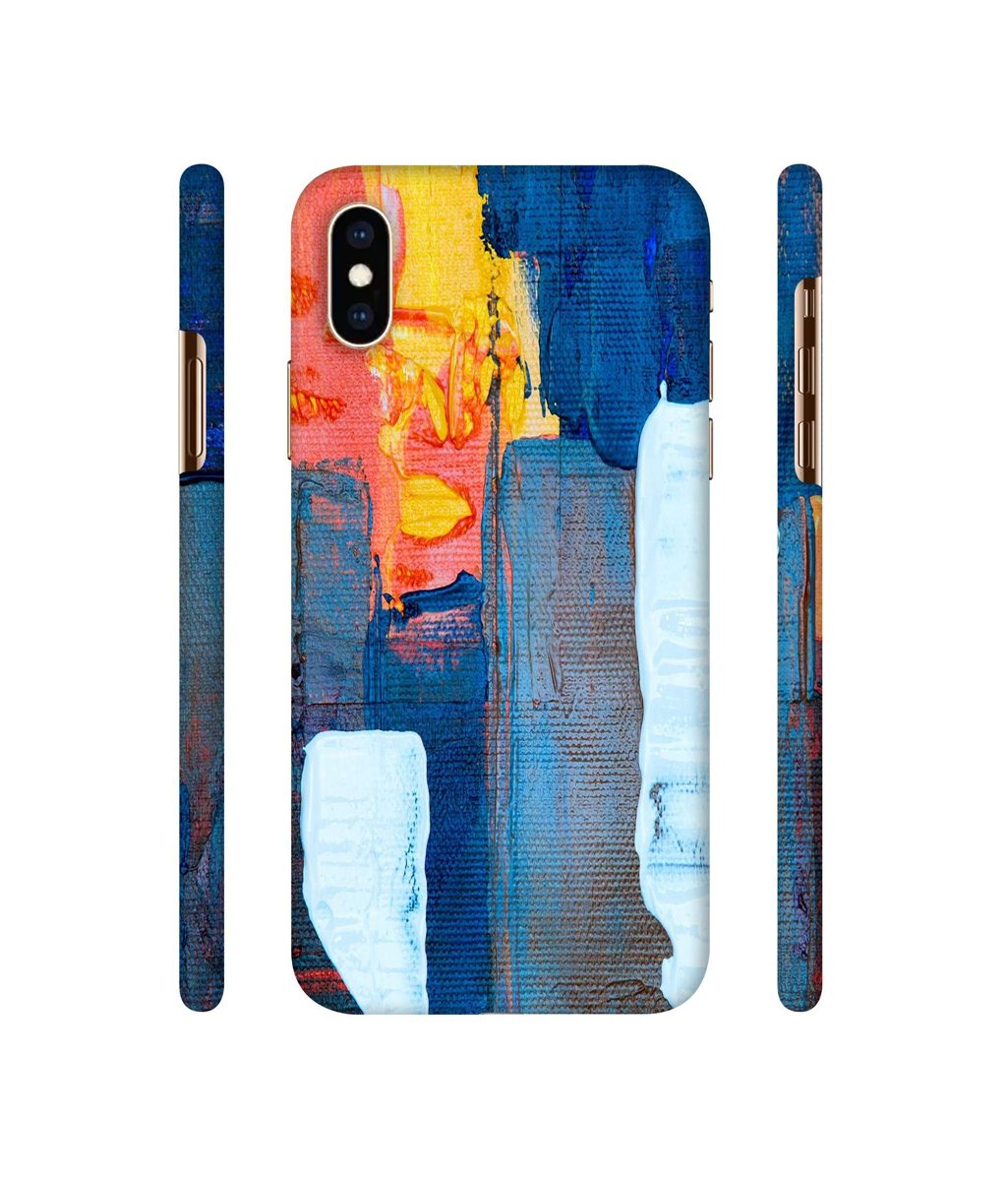Amazon Brand - Solimo Designer Canvas with Blue Paint 3D Printed Hard Back Case Mobile Cover for Apple iPhone Xs Max
