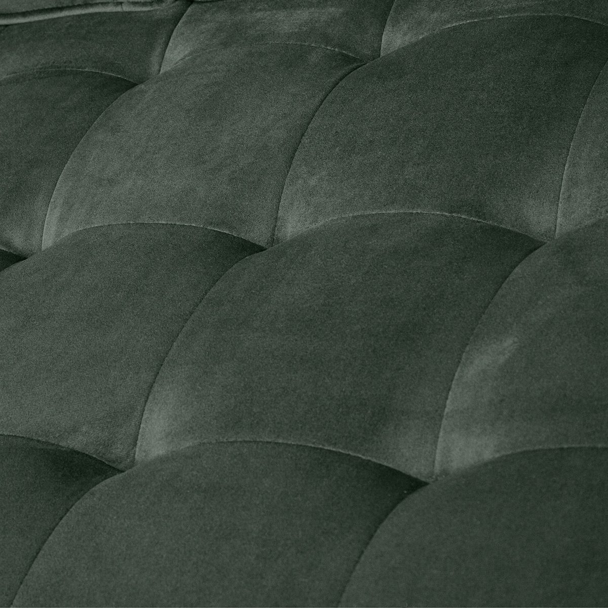 Amazon Brand – Rivet Aiden Tufted Mid-Century Velvet Bench Seat Sofa, Without Side Pillows, 74"W, Hunter Green