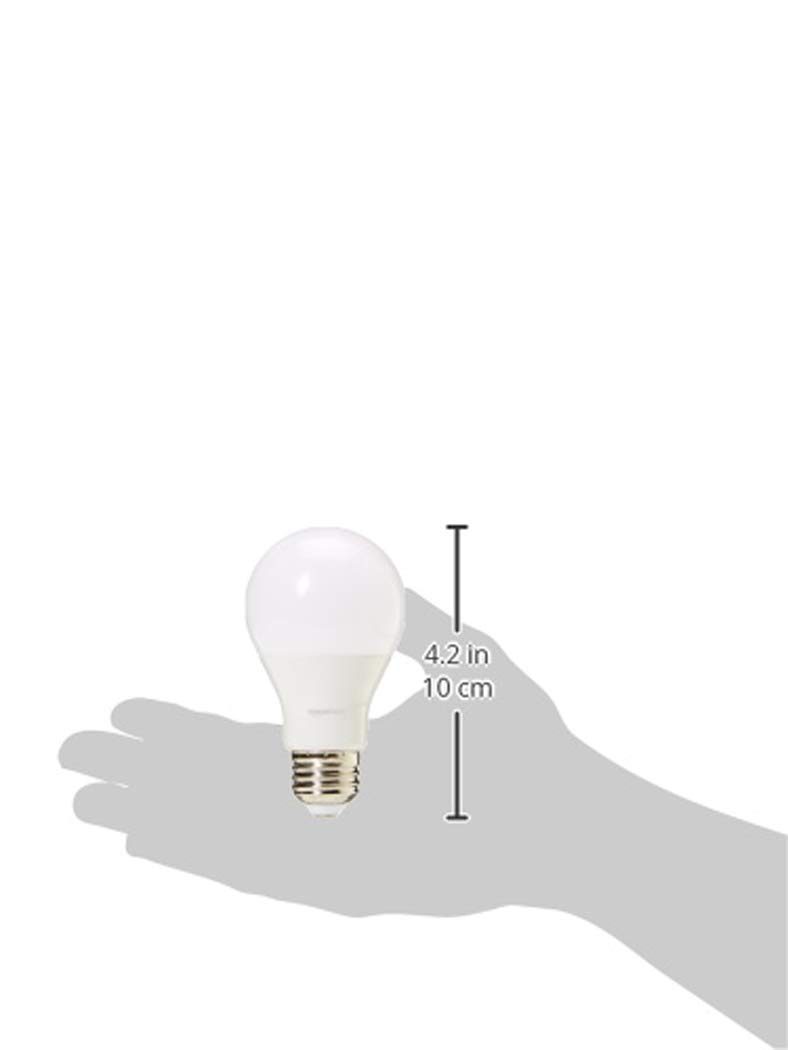 AmazonBasics Commercial Grade LED Light Bulb | 75-Watt Equivalent, A19, Daylight, Dimmable, 6-Pack
