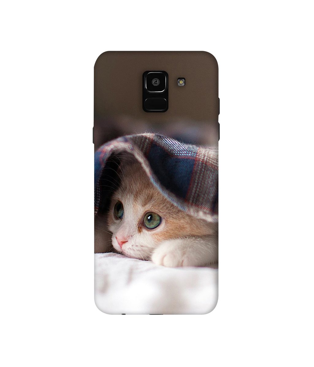 Amazon Brand - Solimo Designer Sleepy Kitten 3D Printed Hard Back Case Mobile Cover for Samsung Galaxy A6 Plus