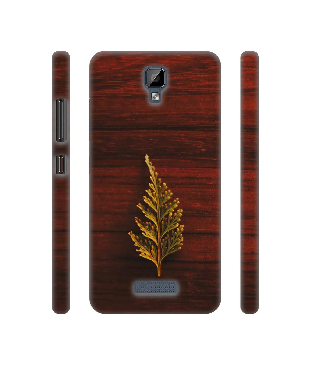 Amazon Brand - Solimo Designer Leaf on Wood 3D Printed Hard Back Case Mobile Cover for Gionee P7 Max