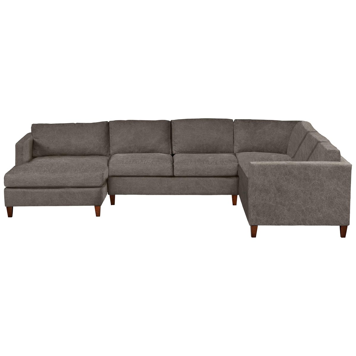 Amazon Brand – Stone & Beam Andover Modern Right U-Sectional Sofa, 134"W, Pewter