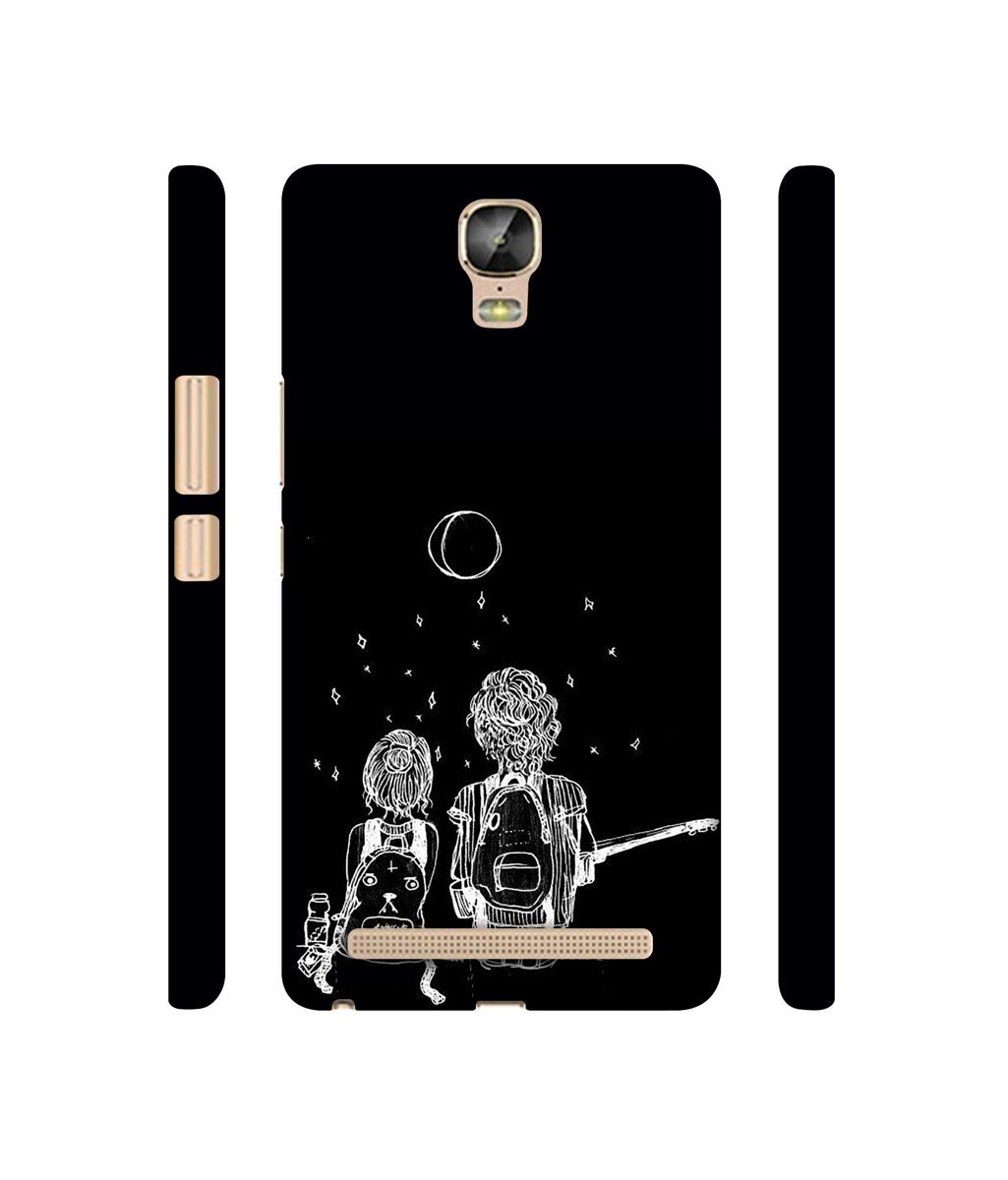 Amazon Brand - Solimo Designer Couples Sitting at Dark 3D Printed Hard Back Case Mobile Cover for Gionee Marathon M5 Plus