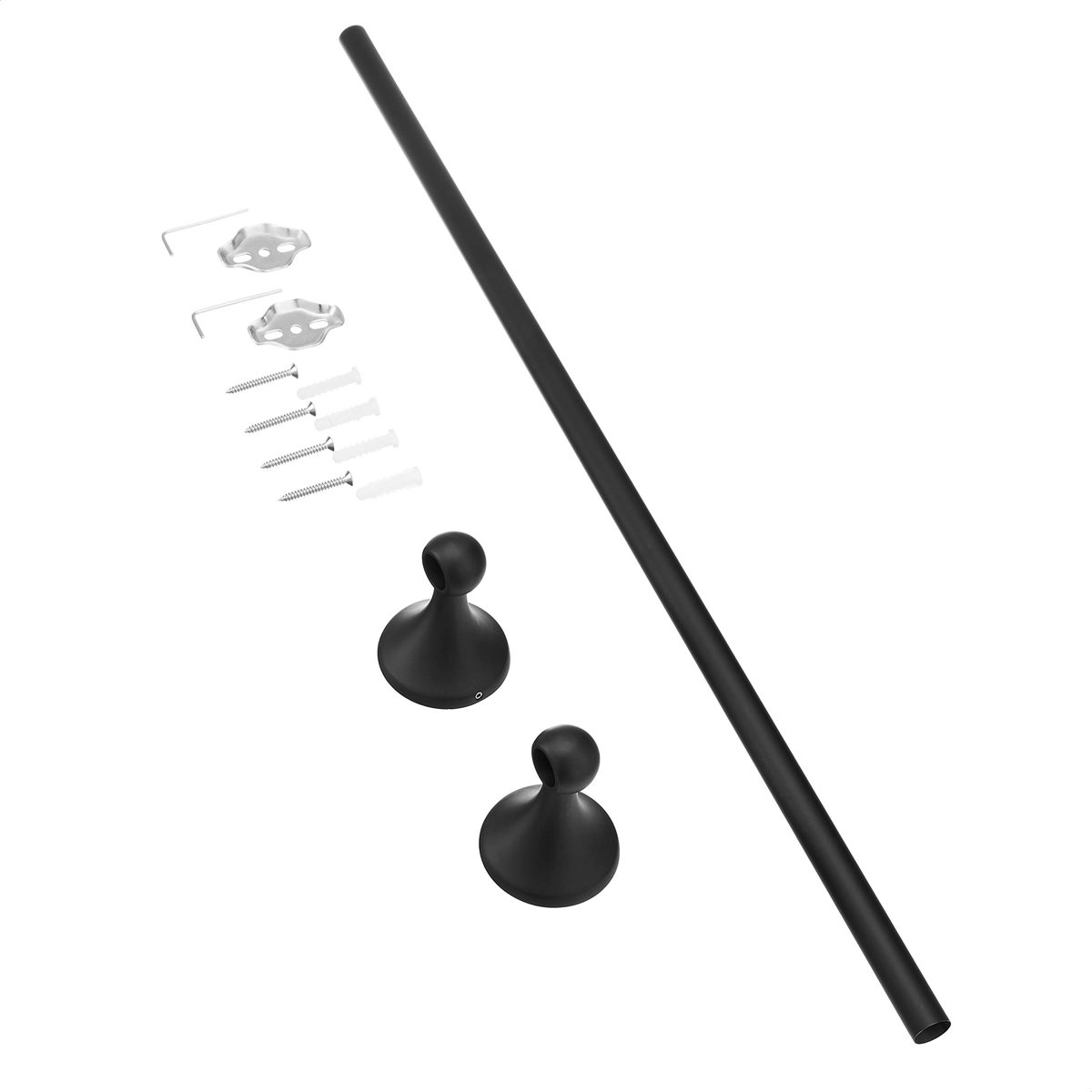 AmazonBasics Towel Bar - Standard, 24-Inch, Black