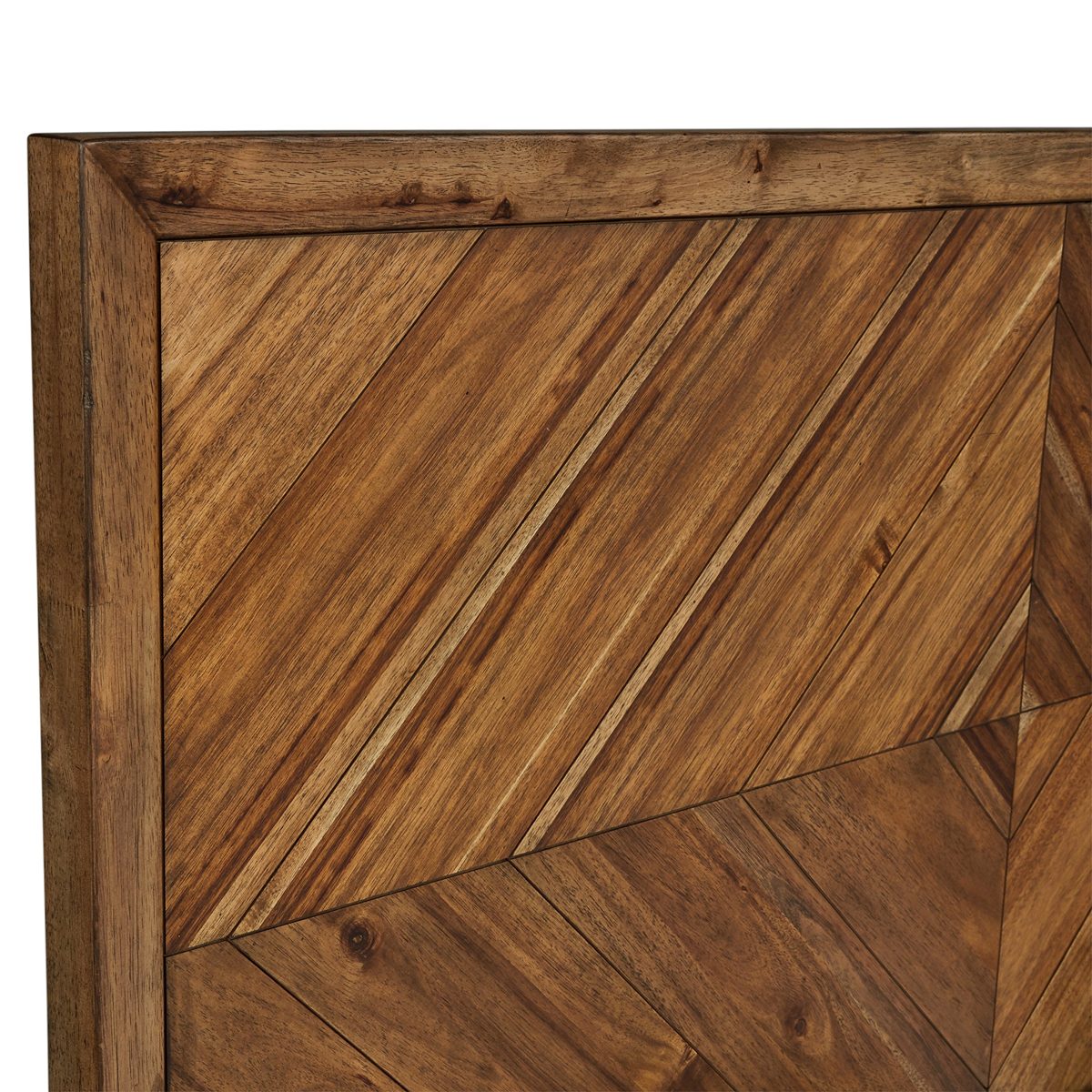 Amazon Brand – Rivet Brecken Modern Wood King Bed Frame Platform with Headboard, 80"W, Brown