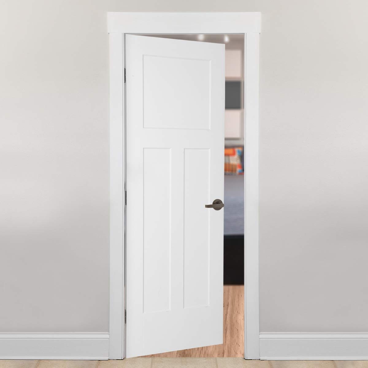 AmazonBasics Passage Lever - Hook - Matte Black