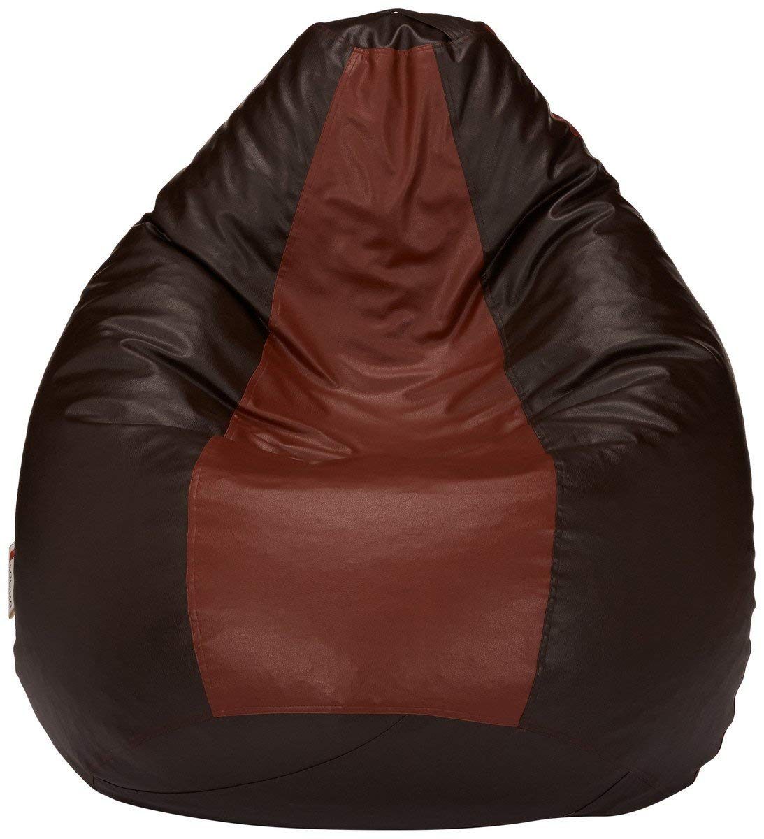 Amazon Brand - Solimo XXL Bean Bag Cover Without Beans (Brown and Tan)