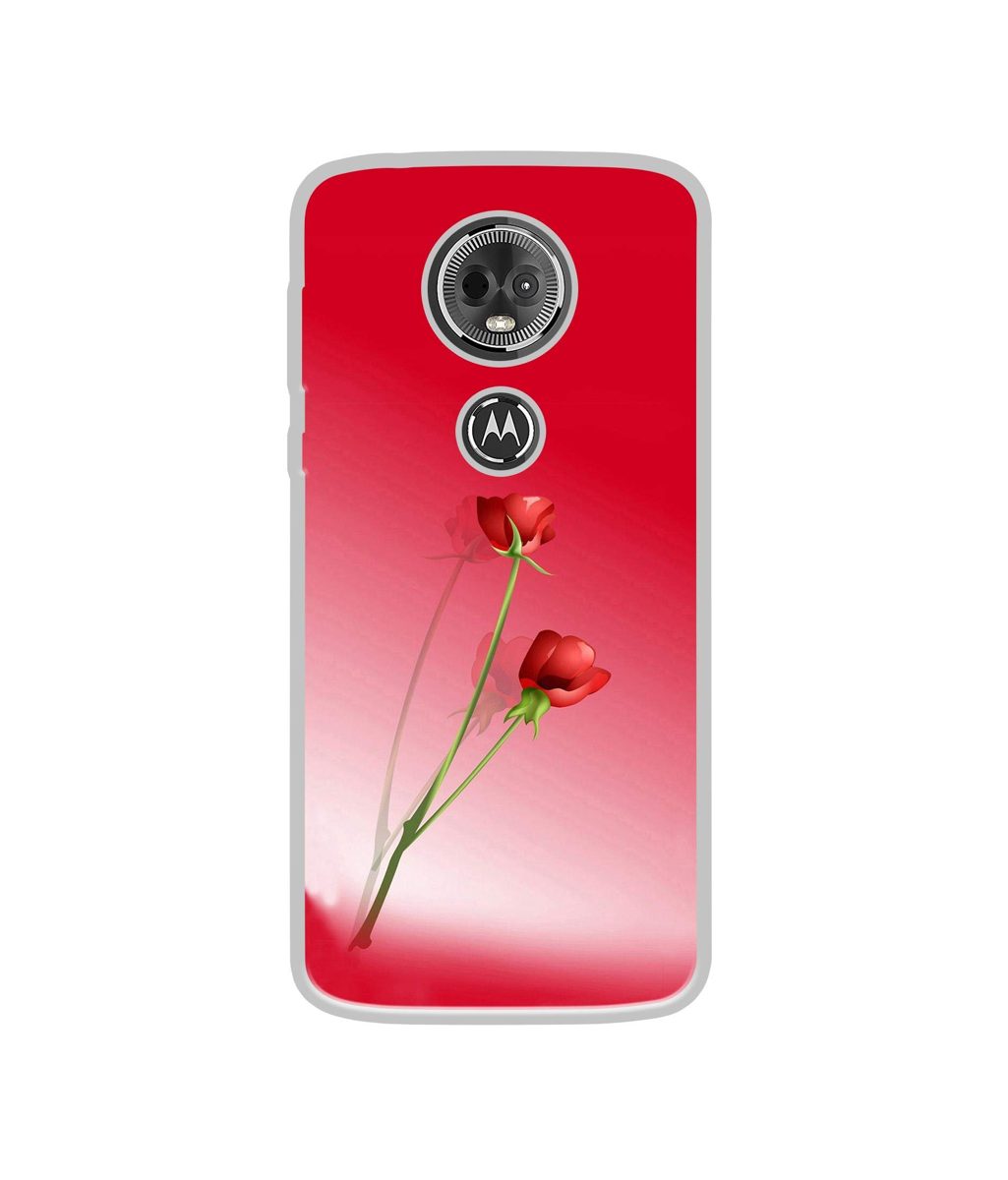 Amazon Brand - Solimo Designer Red Roses UV Printed Soft Back Case Mobile Cover for Motorola Moto E5 Plus
