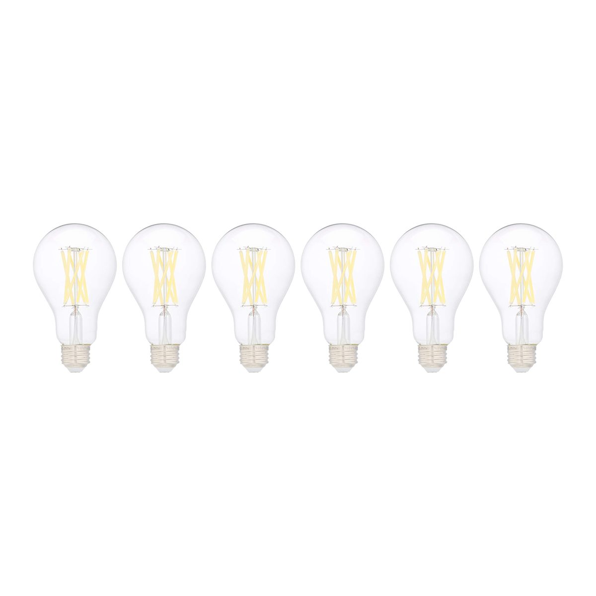 AmazonBasics FG-03800 A21 100WE LED 6-Pack, Clear, Daylight