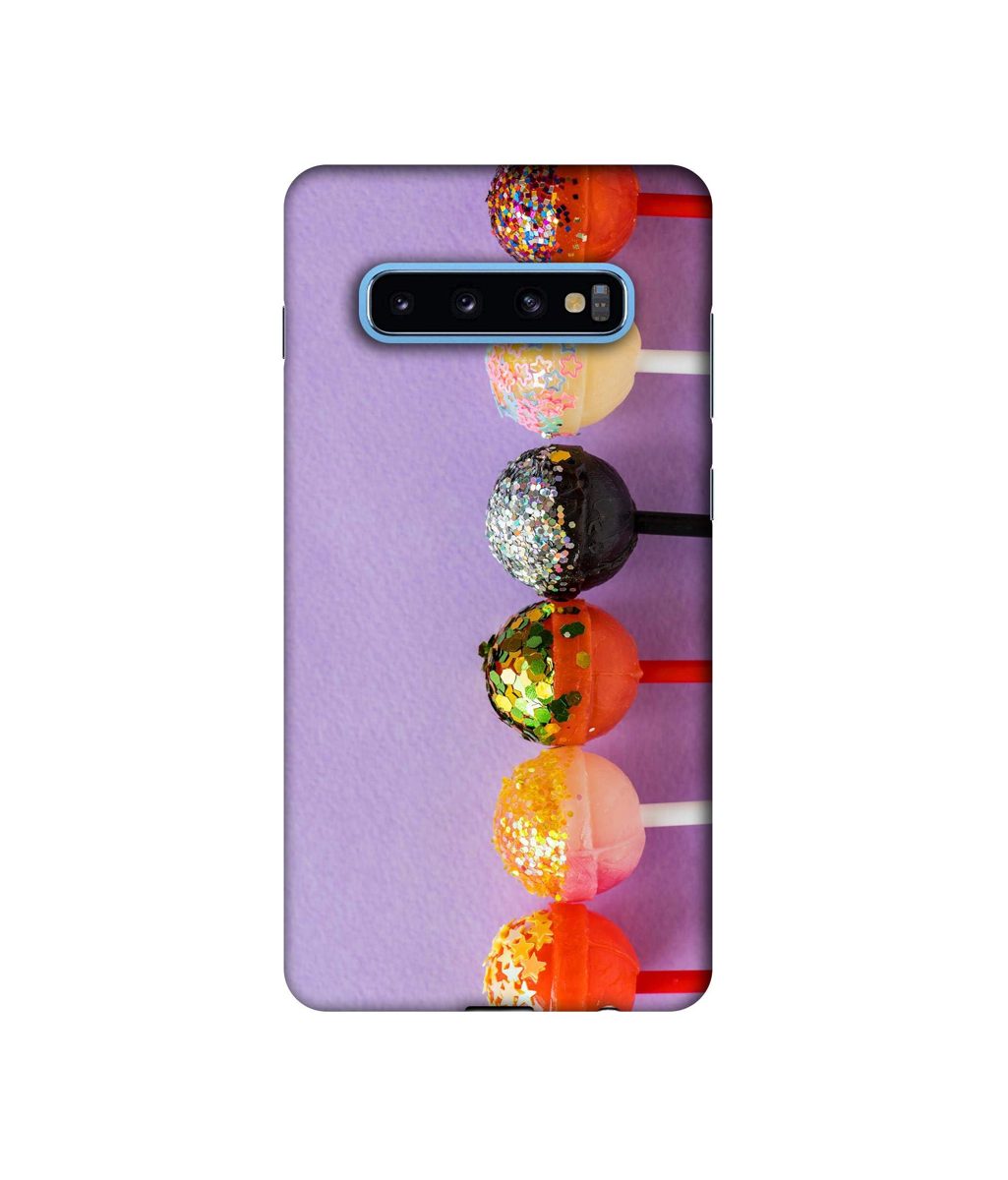 Amazon Brand - Solimo Designer Gilliter Lollipops 3D Printed Hard Back Case Mobile Cover for Samsung Galaxy S10 Plus