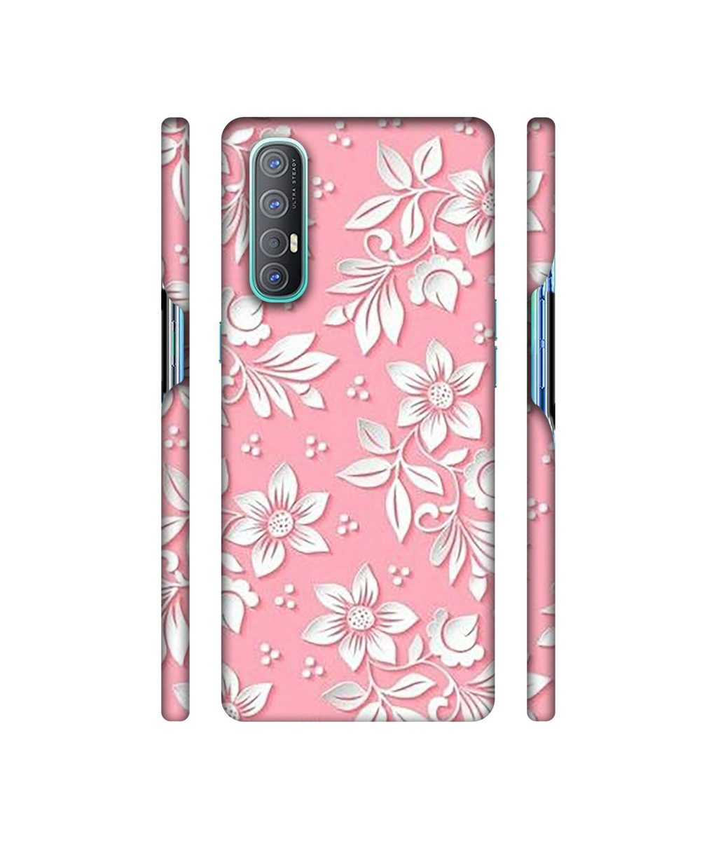 Amazon Brand - Solimo Designer White Flower Pattern 3D Printed Hard Back Case Mobile Cover for Oppo Reno 3 Pro