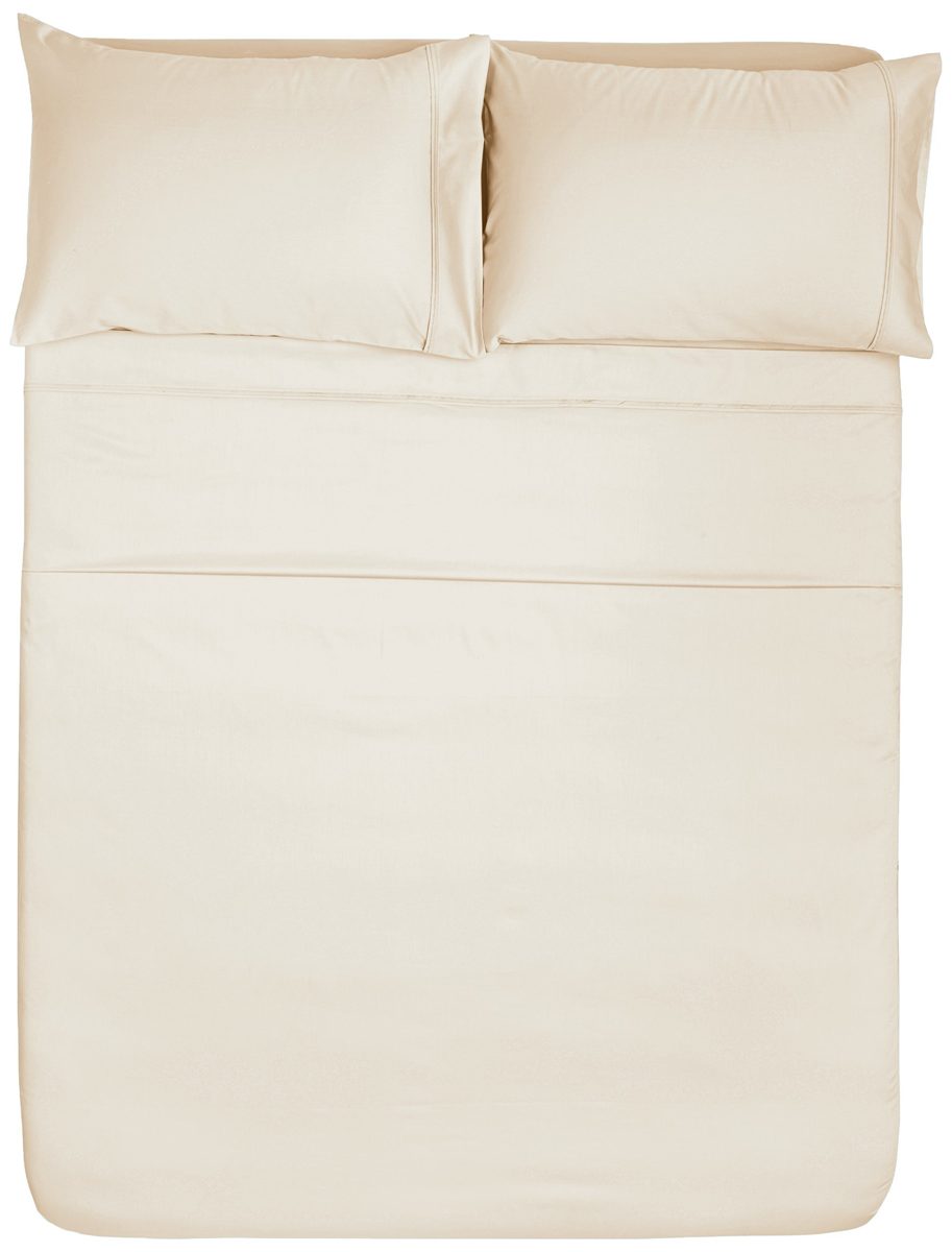 AmazonBasics 400 Thread Count Sheet Set, Queen, Beige