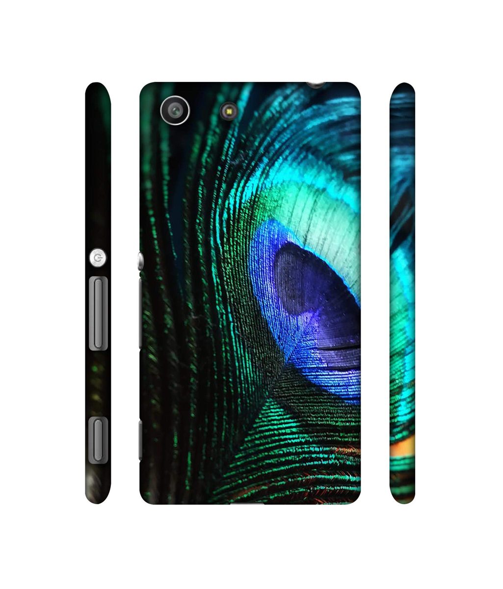 Amazon Brand - Solimo Designer Peacock Feather 3D Printed Hard Back Case Mobile Cover for Sony Xperia M5 Dual