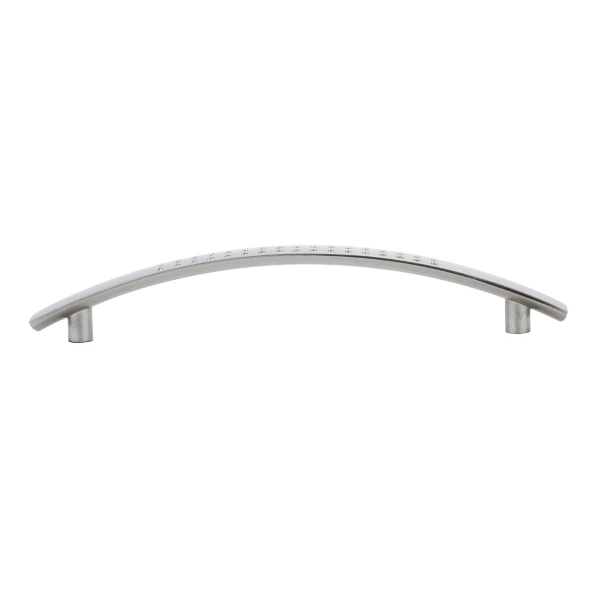 AmazonBasics Dimpled Bow Pull, 157mm Length (128mm Hole Center), Polished Chrome, 10-Pack