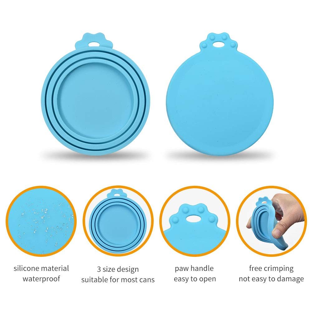UMI. Essentials Can Covers Universal Silicone Can Lids for Pet Food Cans Fits Most Standard Size Dog and Cat Can Tops BPA Free