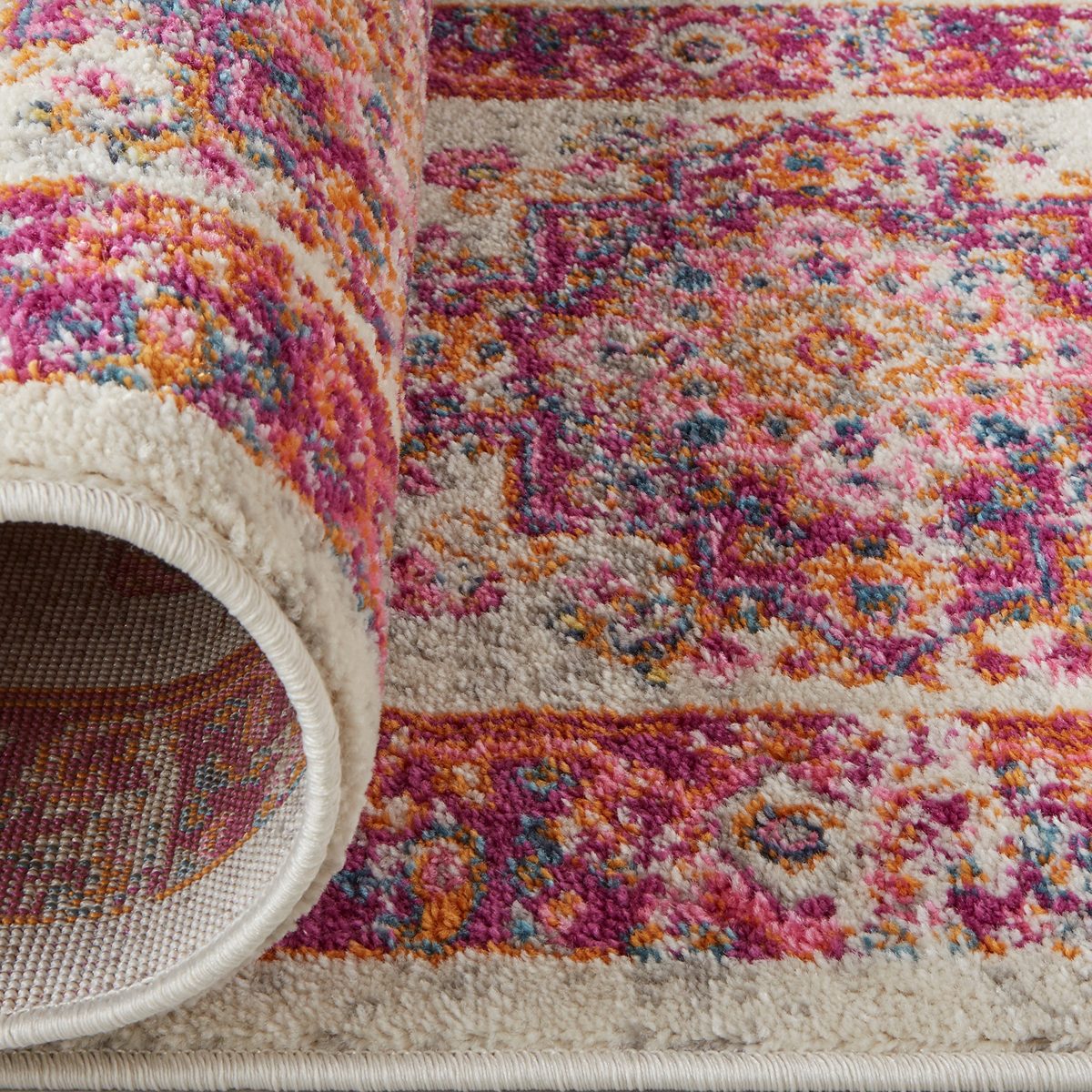 Amazon Brand – Rivet Old World Vintage Persian Area Rug, 3' 9" x 5' 9", Passion Pink