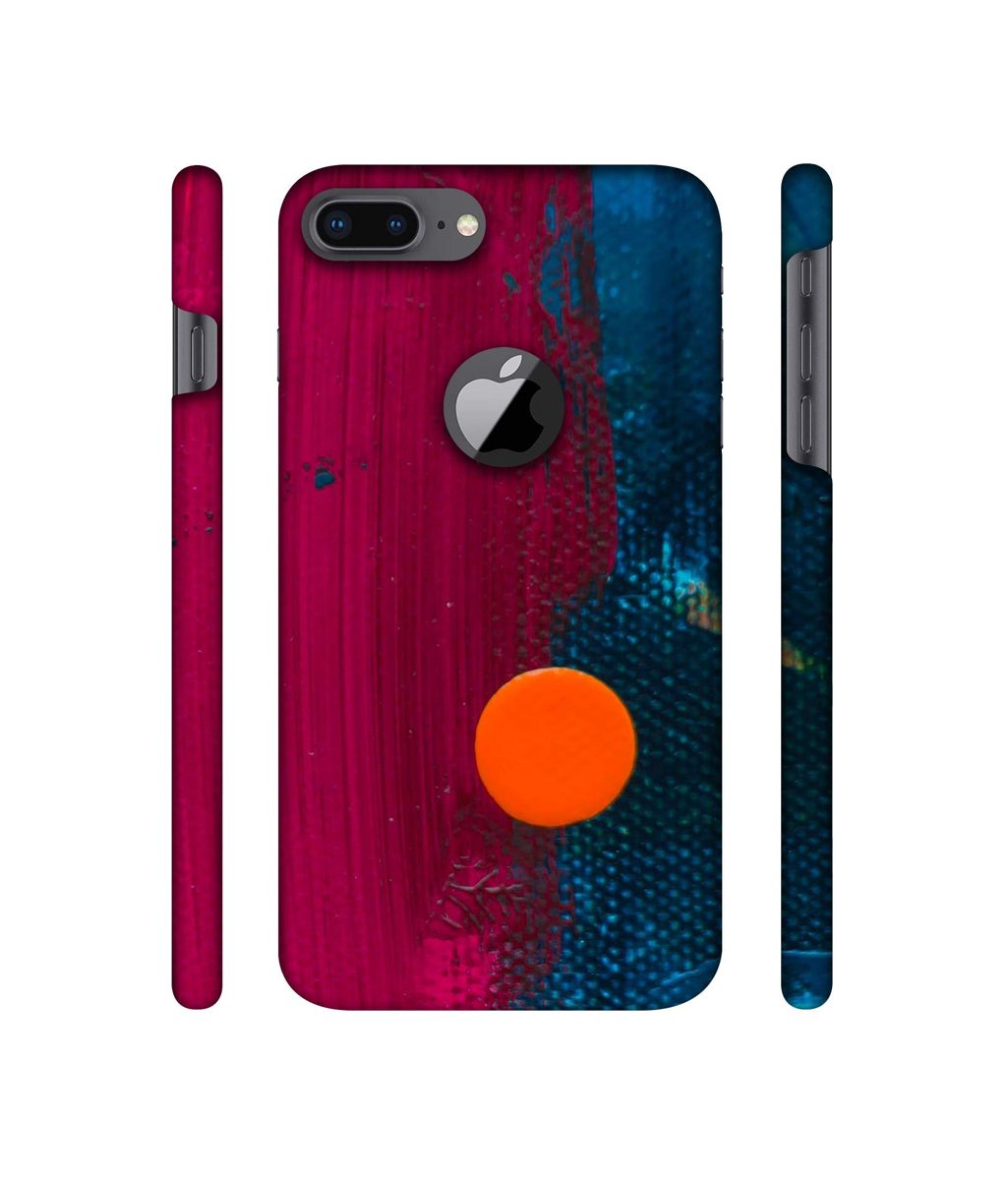 Amazon Brand - Solimo Designer Pink and Blue Brush Texture 3D Printed Hard Back Case Mobile Cover for Apple iPhone 8 Plus (with Logo Cut)