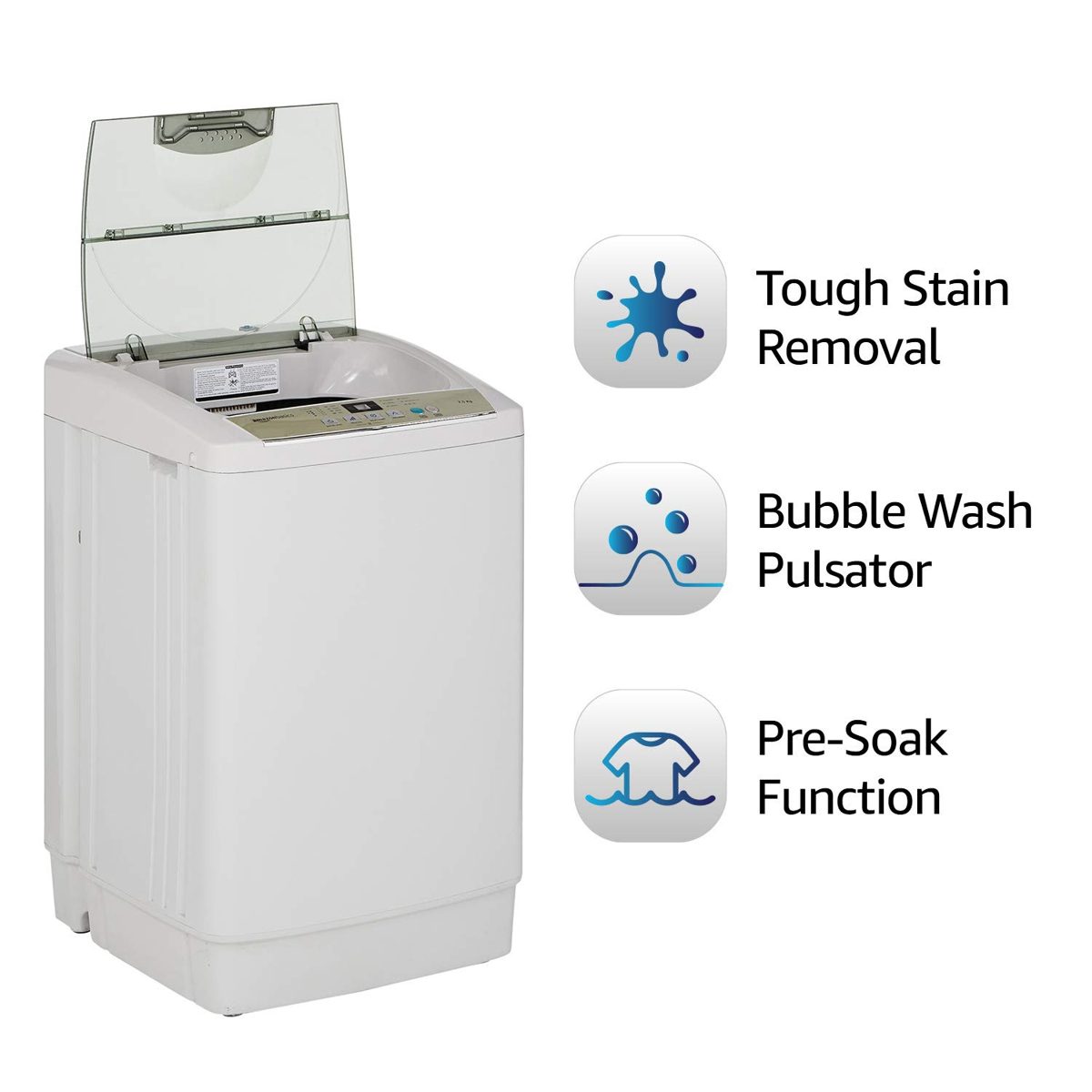 AmazonBasics 7.5 kg Fully-Automatic Top Load Washing Machine (Light Grey)