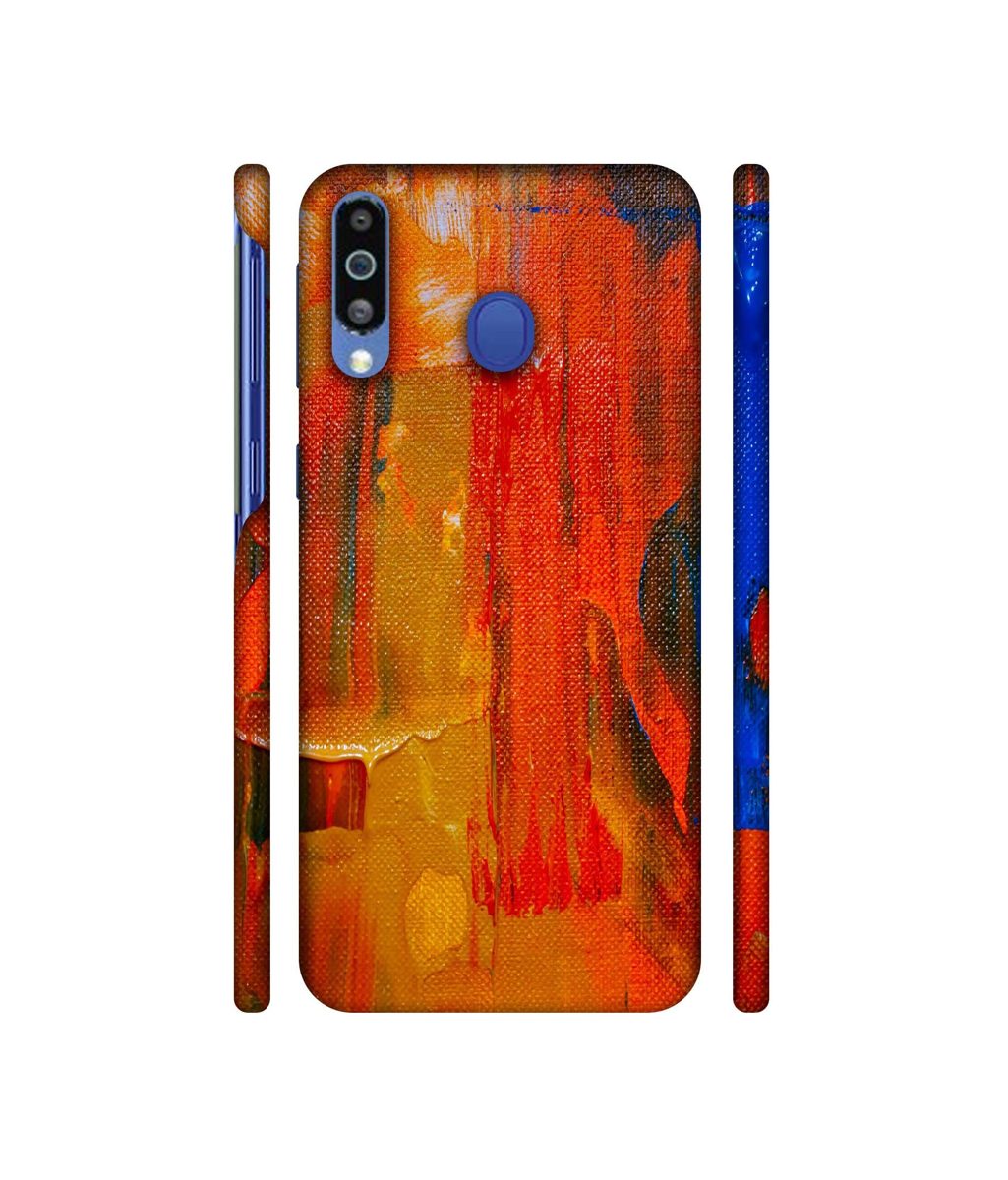 Amazon Brand - Solimo Designer Orange Canvas 3D Printed Hard Back Case Mobile Cover for Samsung Galaxy M21