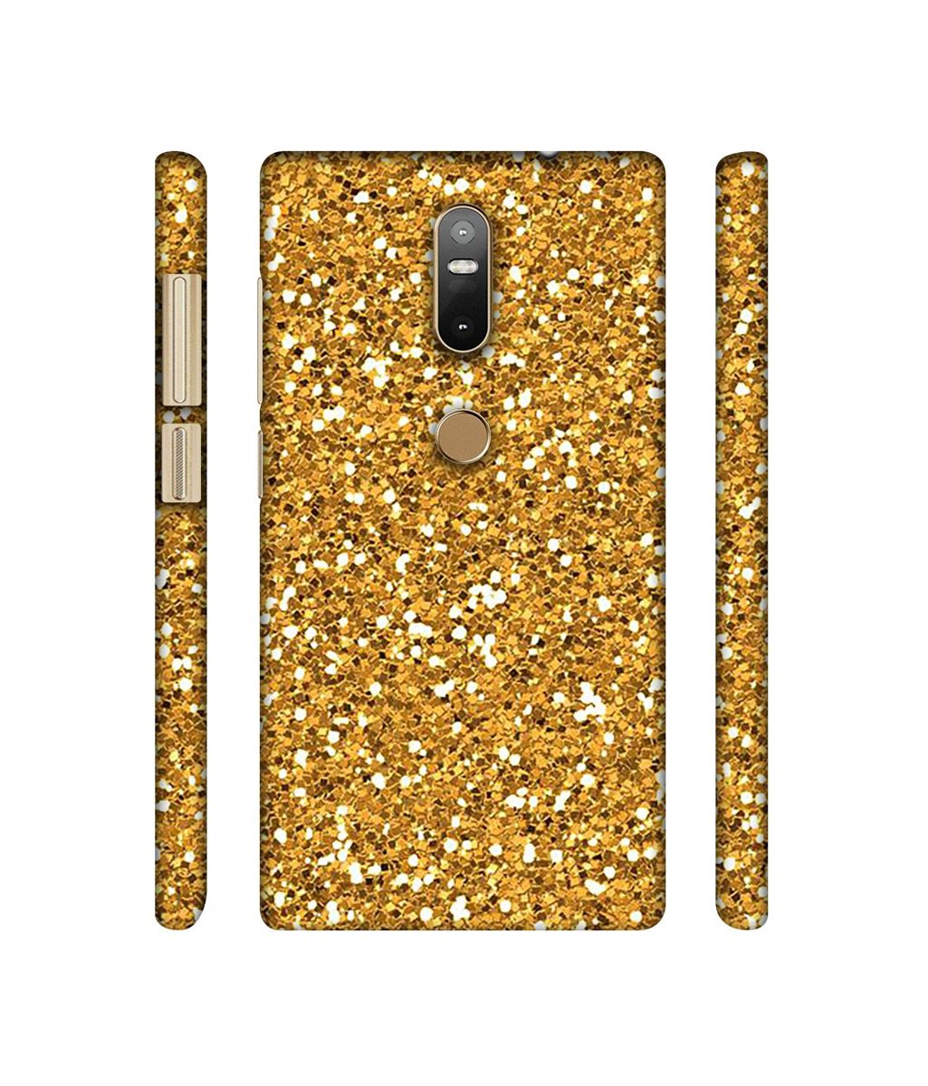 Amazon Brand - Solimo Designer Golden Sparkle 3D Printed Hard Back Case Mobile Cover for Lenovo Phab2 Plus