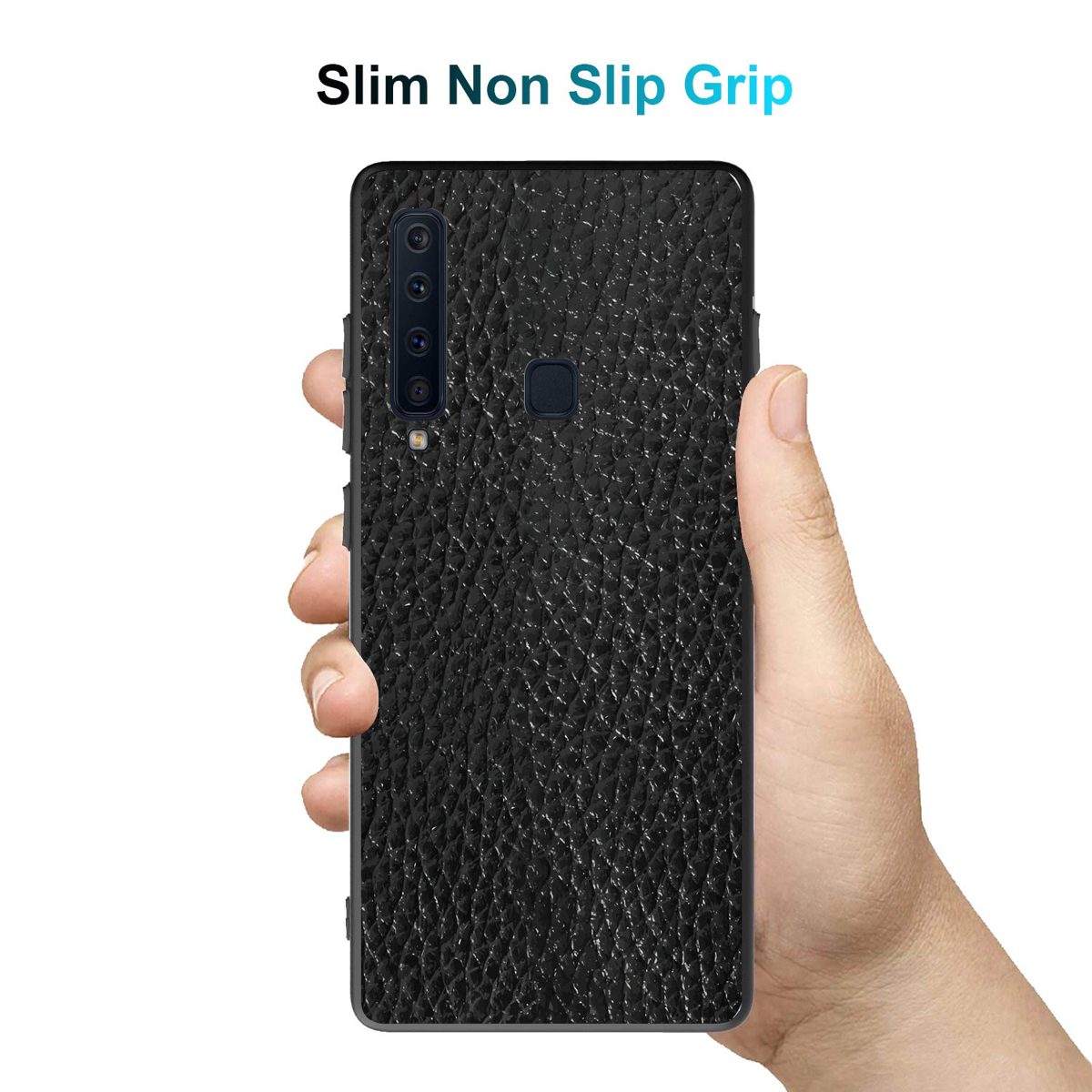Amazon Brand - Solimo Designer Leather Texture Printed Hard Back Case Mobile Cover for Samsung Galaxy A9 (D225)
