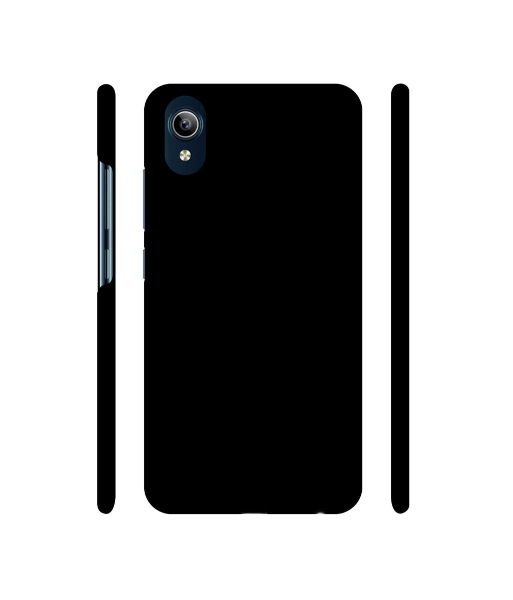Amazon Brand - Solimo Designer Solid Black 3D Printed Hard Back Case Mobile Cover for Vivo Y91i
