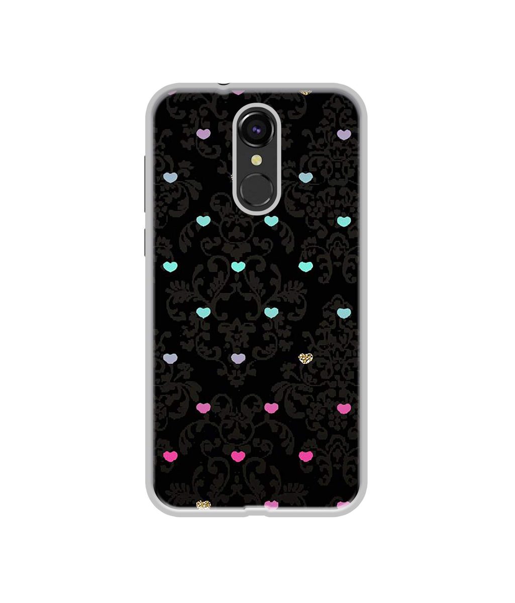 Amazon Brand - Solimo Designer Heart Texture UV Printed Soft Back Case Mobile Cover for Lava Z70