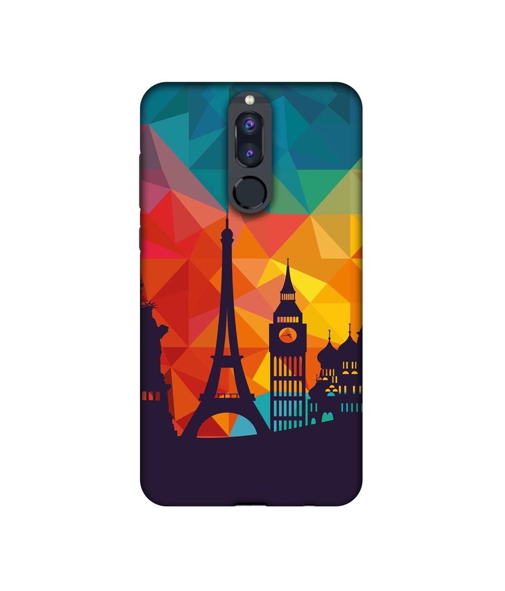 Amazon Brand - Solimo Designer Colored Paris UV Printed Soft Back Case Mobile Cover for Huawei Honor 9i