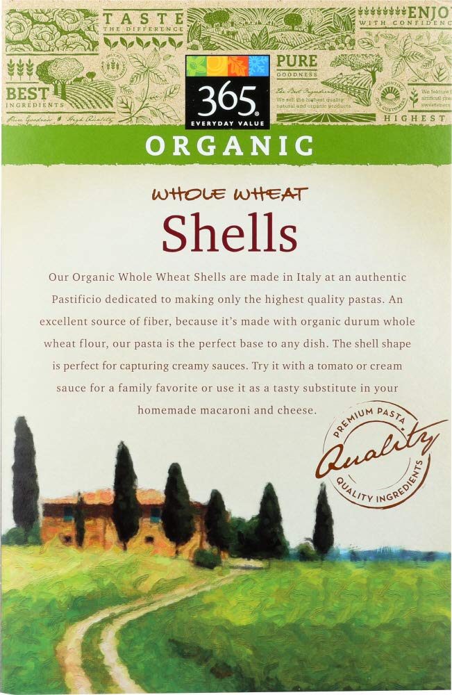 365 Everyday Value, Organic Whole Wheat Shells, 16 Ounce