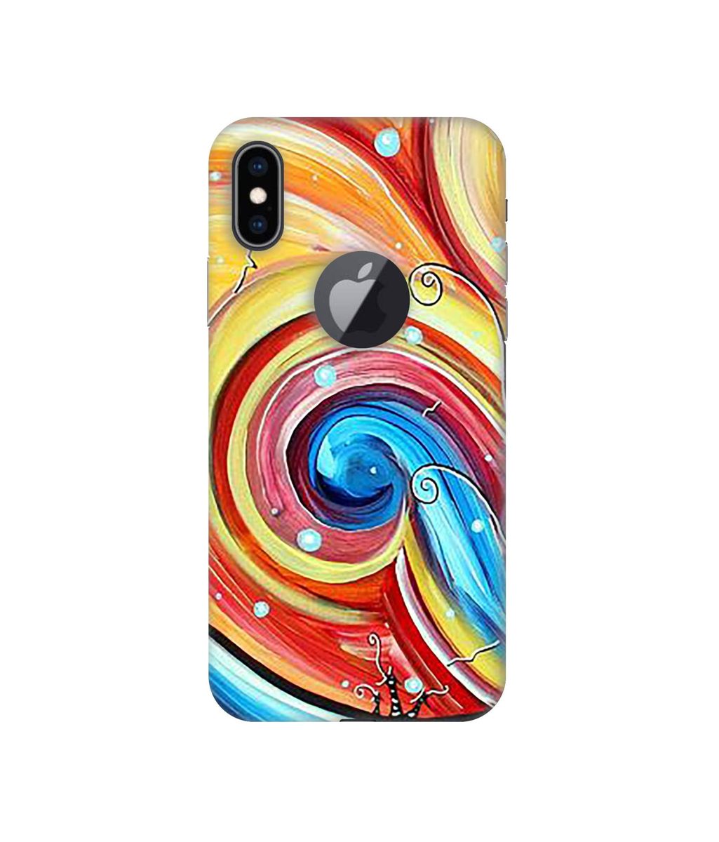Amazon Brand - Solimo Designer Abstarct Color Mixing 3D Printed Hard Back Case Mobile Cover for Apple iPhone Xs Max (Logo Cut)