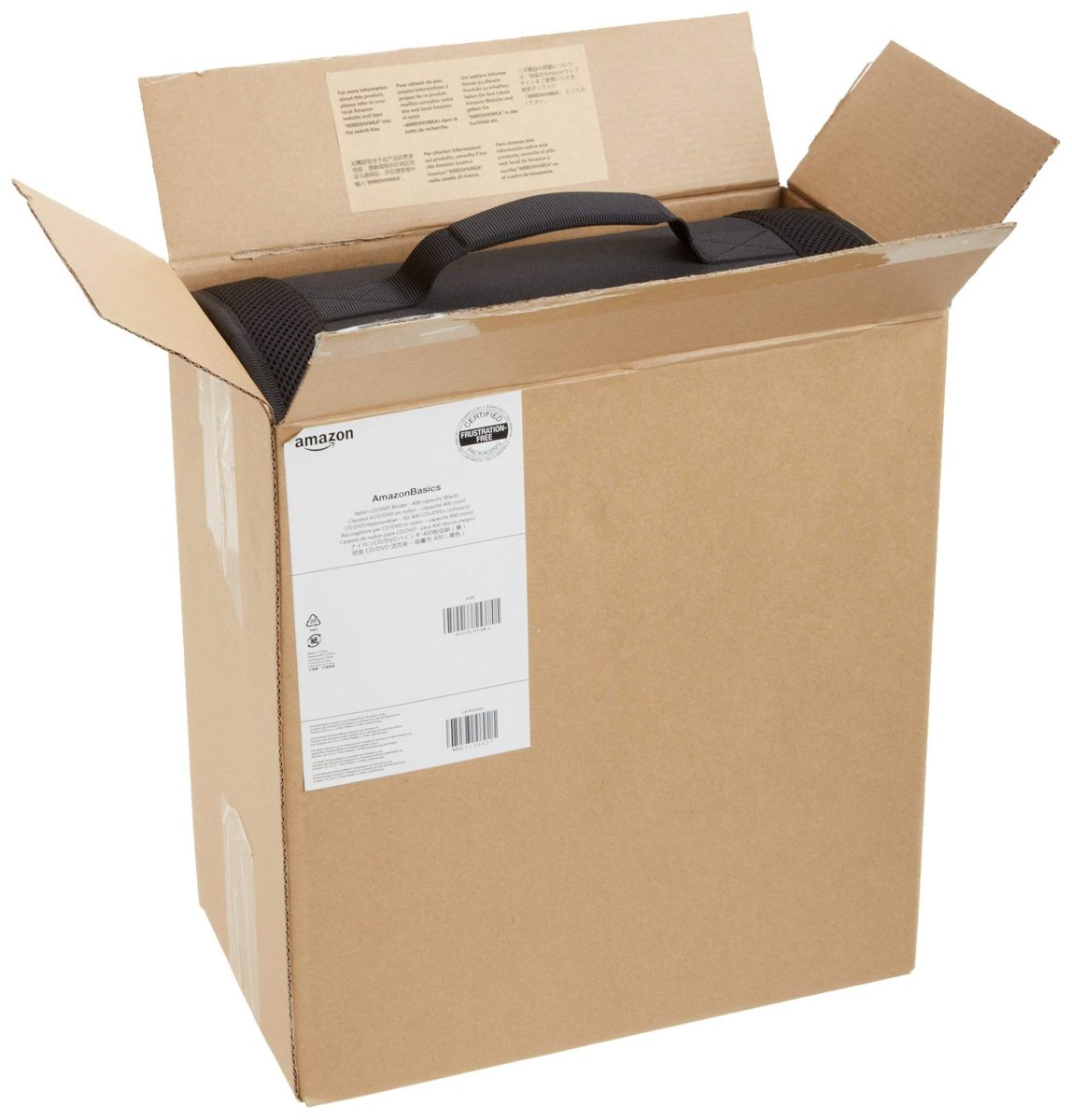 AmazonBasics Nylon CD/DVD Binder Case (400 Disc Holder Storage Capacity) (Renewed)