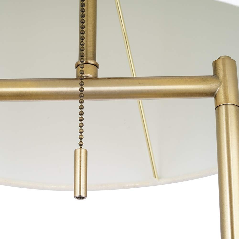Amazon Brand – Rivet Modern Metal Floor Lamp with Bulb, 59"H, Antique Brass