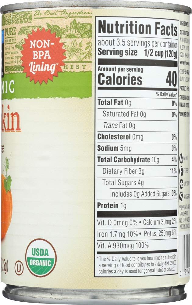 365 Everyday Value, Organic Pumpkin Puree, 15 oz