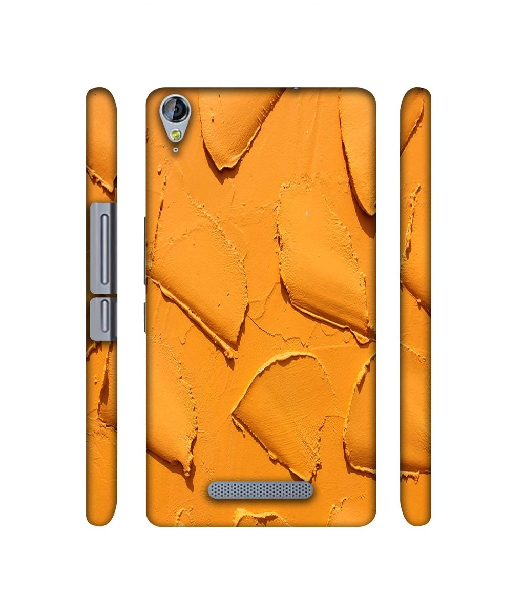Amazon Brand - Solimo Designer Yellow Texture Wall 3D Printed Hard Back Case Mobile Cover for Micromax Canvas Juice 3Plus Q394