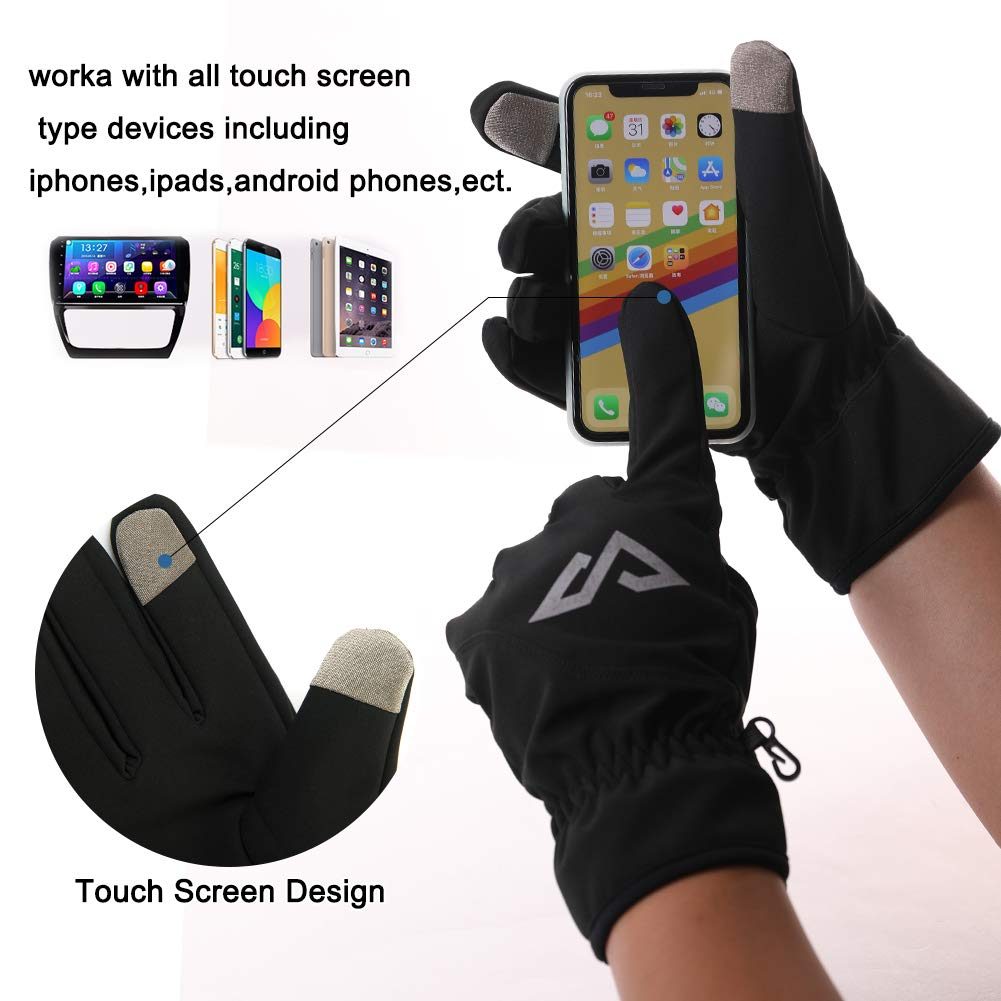 Unisex Non-Slip Winter Gloves Unisex Warm Screen Ski Cycling Riding Outdoor Black