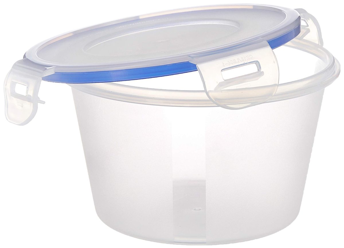 (Renewed) Amazon Brand - Solimo Plastic Kitchen Storage Container Set, 7-Pieces, Blue