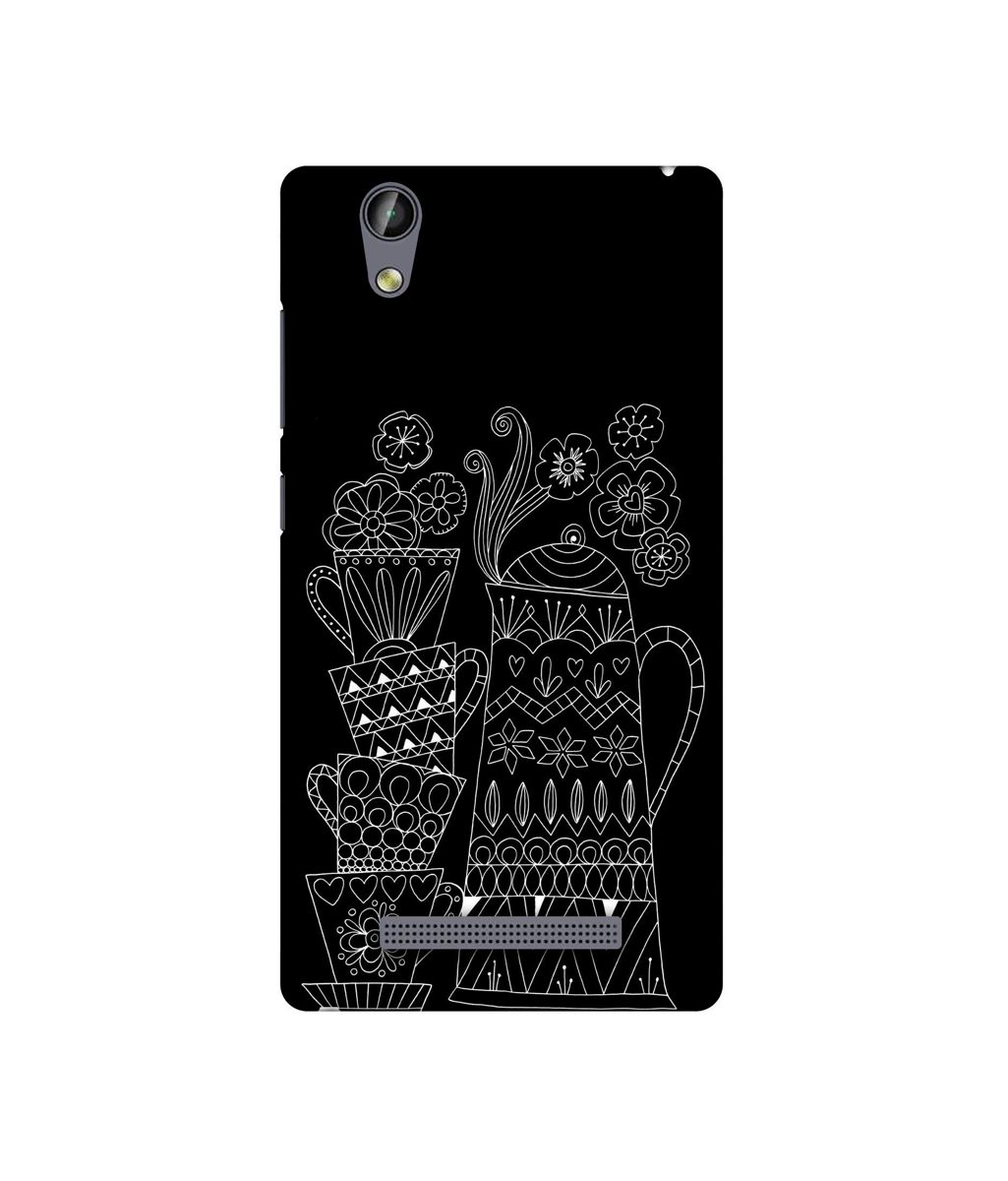 Amazon Brand - Solimo Designer Cups and Tea Pot 3D Printed Hard Back Case Mobile Cover for Gionee F103