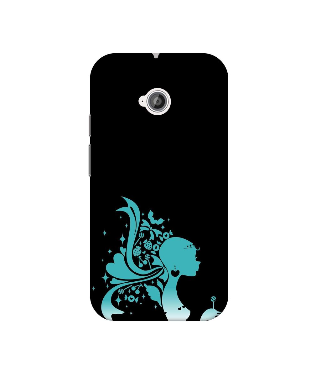 Amazon Brand - Solimo Designer Lady Vector N 3D Printed Hard Back Case Mobile Cover for Motorola Moto E 2nd Generation