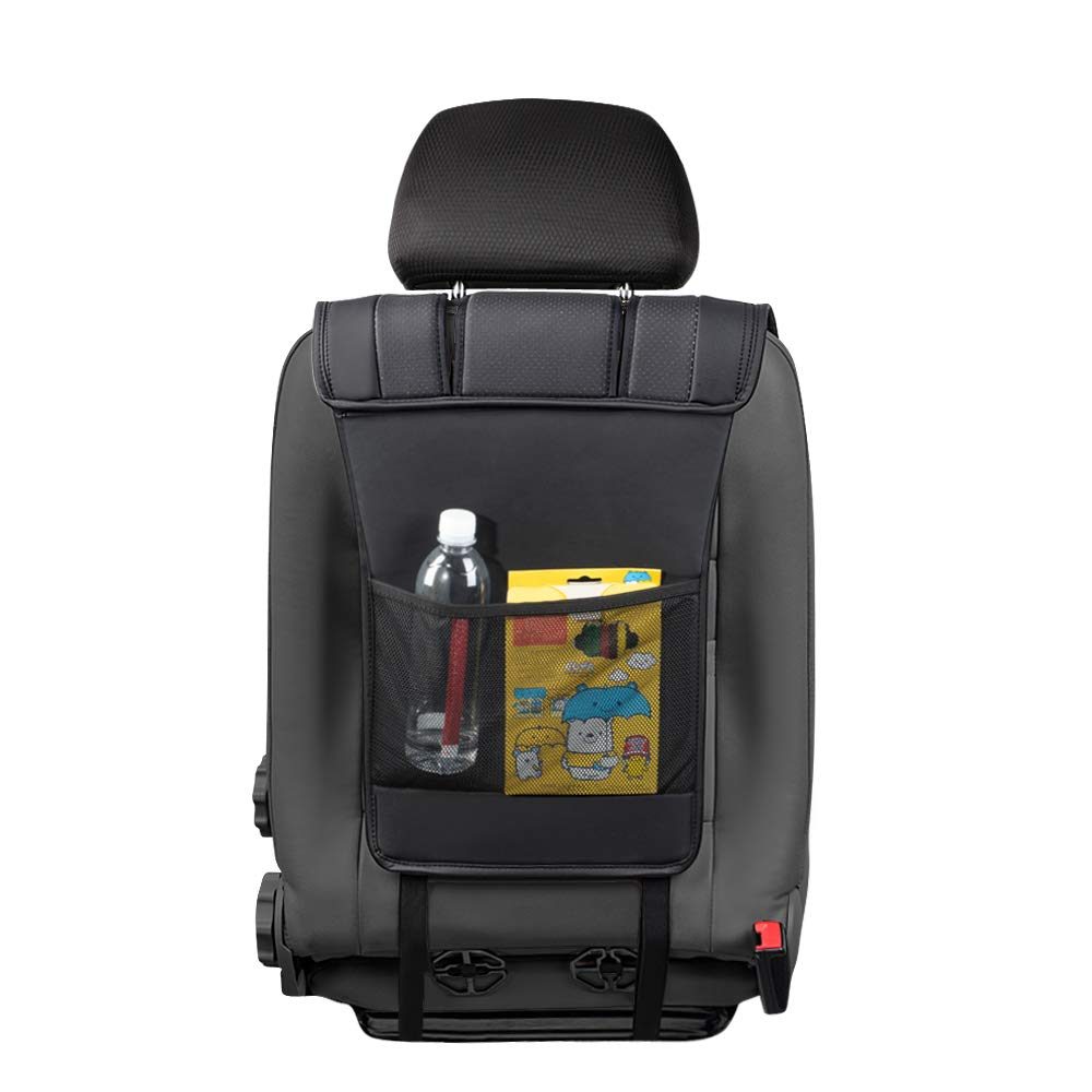 AmazonBasics Deluxe Sideless Universal Fit Leatherette Seat Cover Black SJD634567772