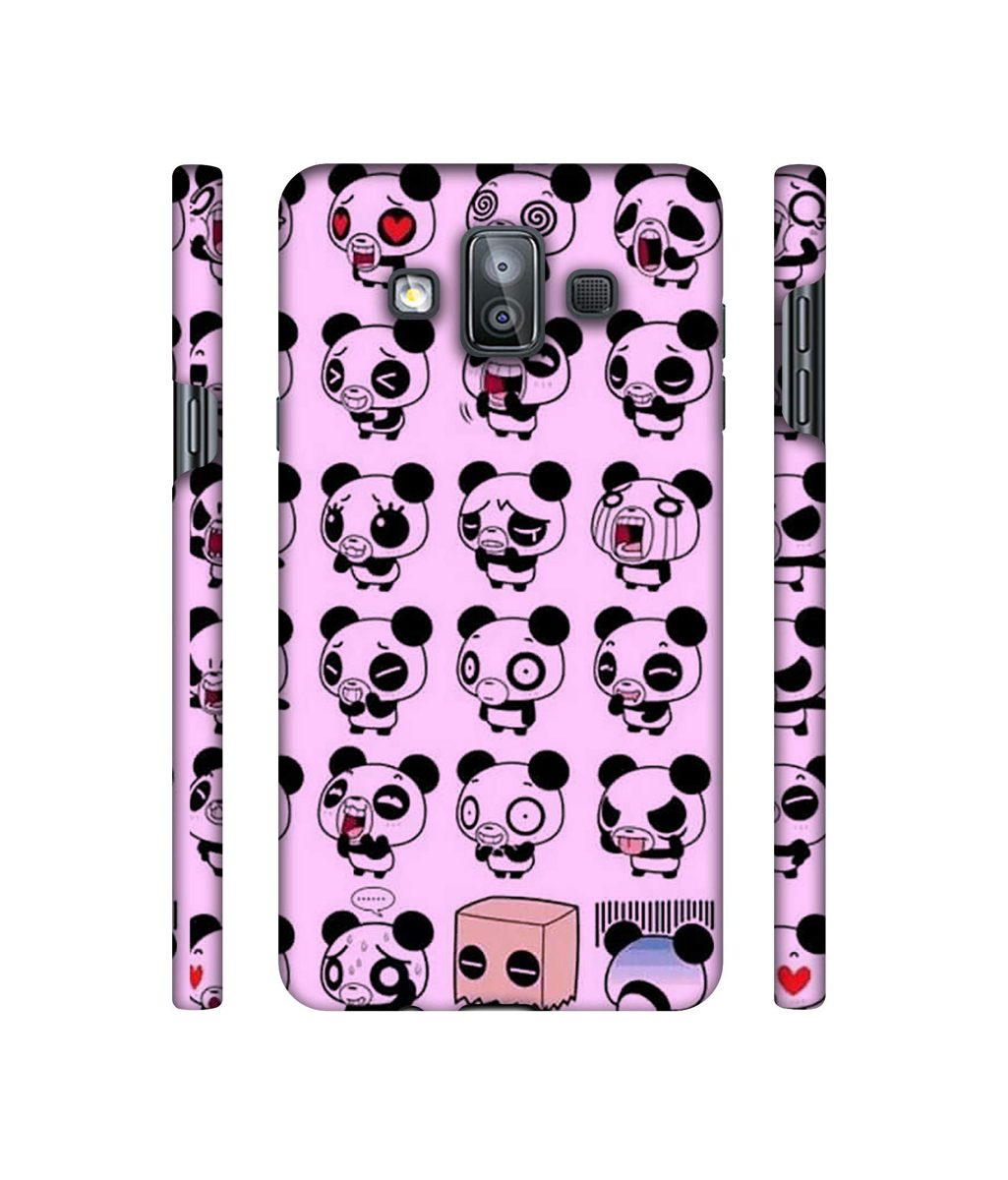 Amazon Brand - Solimo Designer Panda Experation 3D Printed Hard Back Case Mobile Cover for Samsung Galaxy J7 Duo