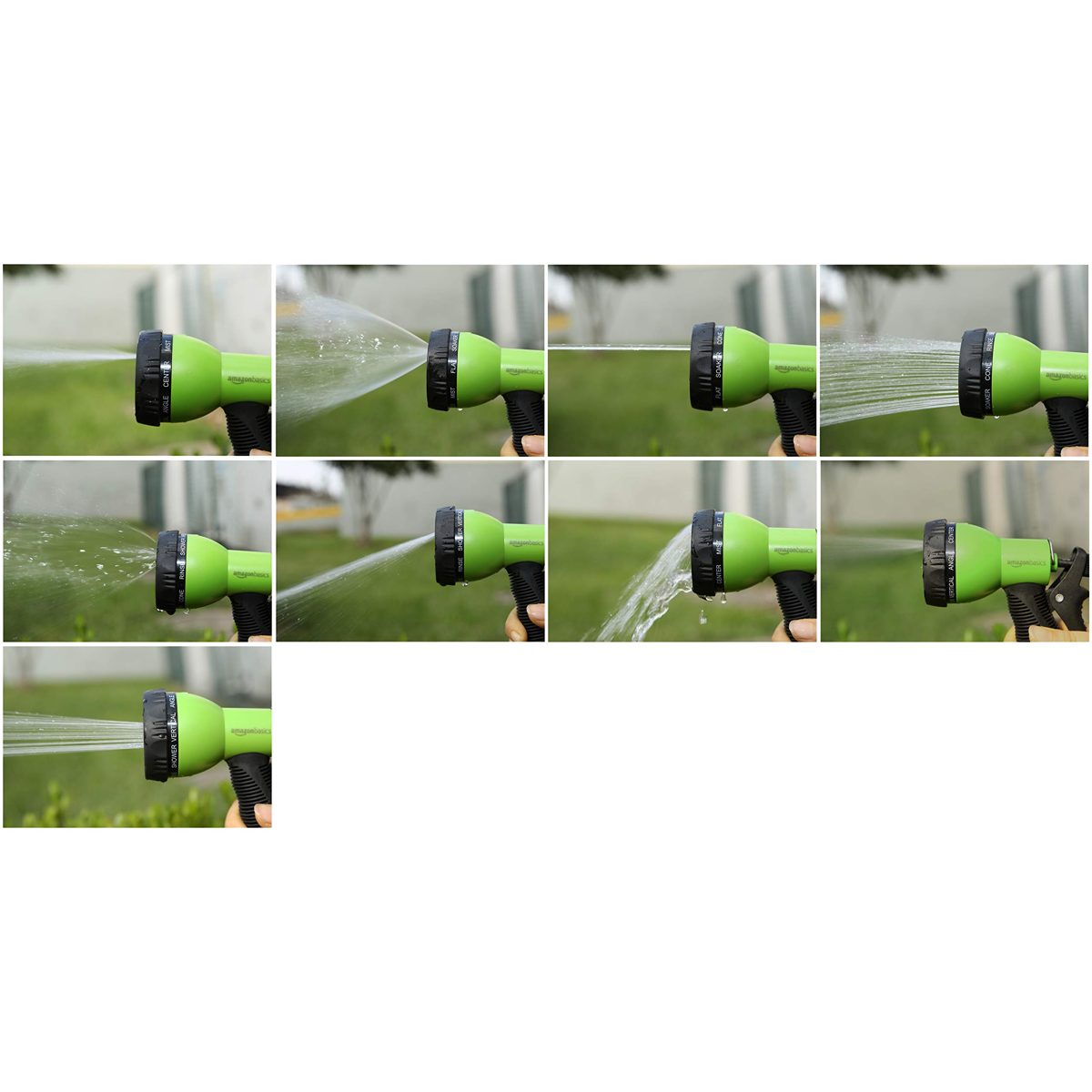 AmazonBasics Expandable Flexible Garden Hose, 15 m, with 9-Function Spray Gun