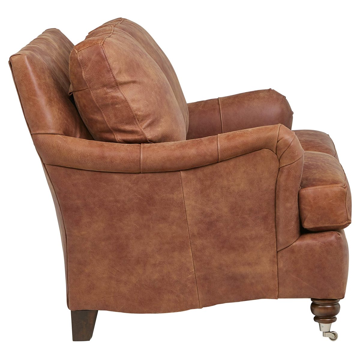 Amazon Brand – Stone & Beam Brandeberry Leather Loveseat, 58"W, Saddle