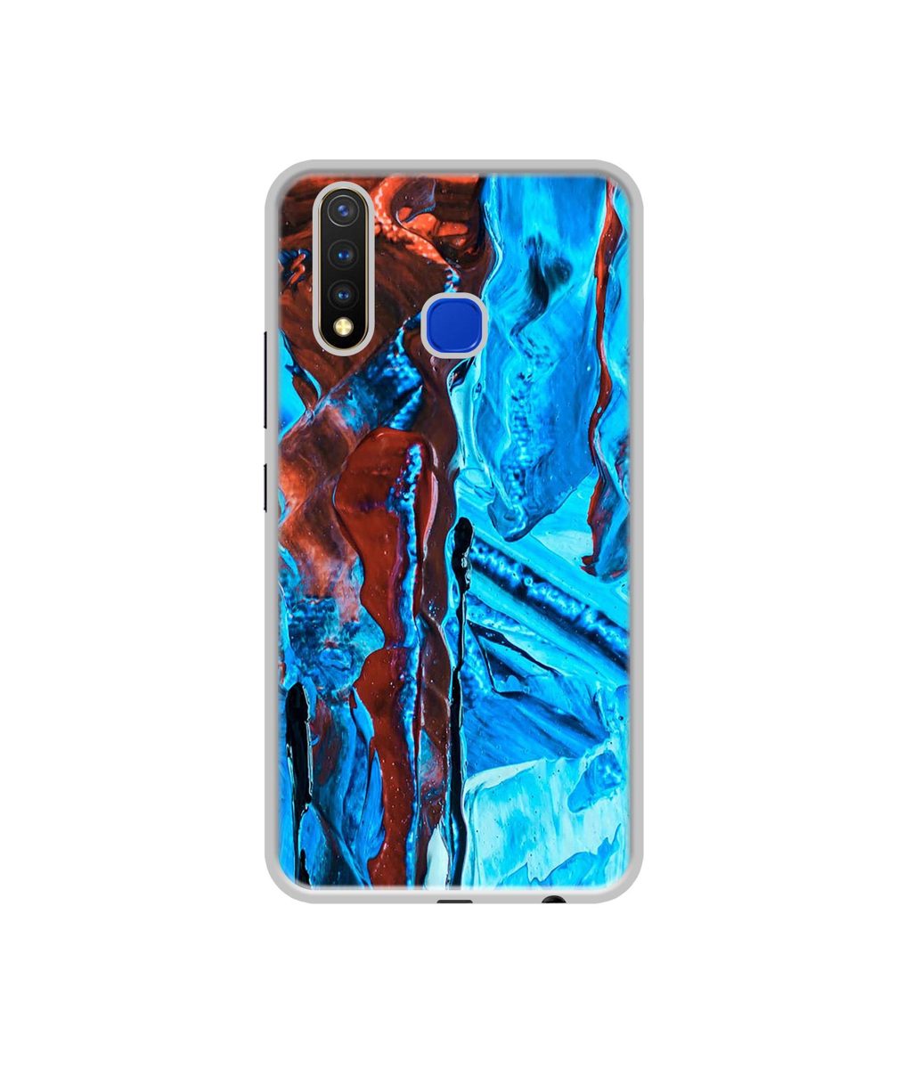 Amazon Brand - Solimo Designer Zik Zak Color Mixing UV Printed Soft Back Case Mobile Cover for Vivo U20