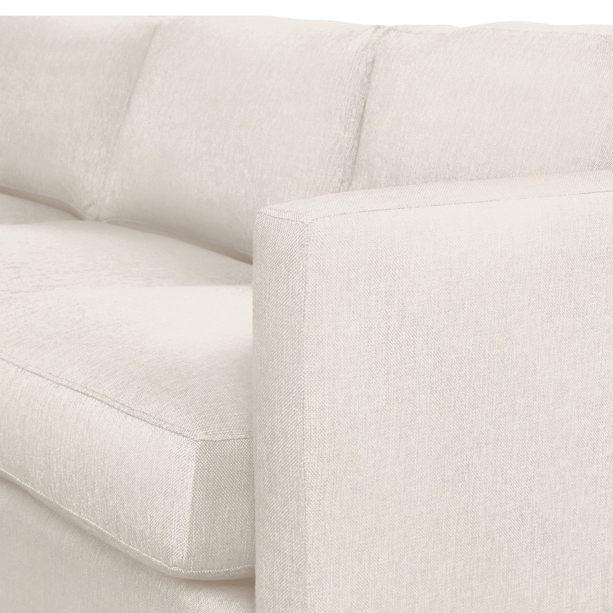 Amazon Brand – Stone & Beam Andover Modern Left L-Sectional Sofa, 124"W, Cream