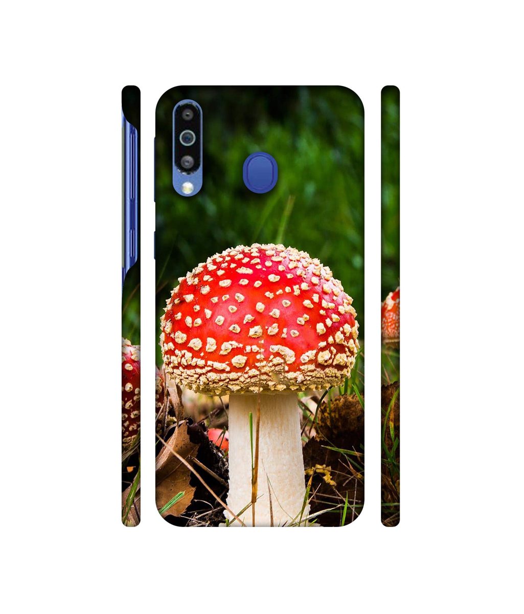 Amazon Brand - Solimo Designer Red Mushroom 3D Printed Hard Back Case Mobile Cover for Samsung Galaxy M21