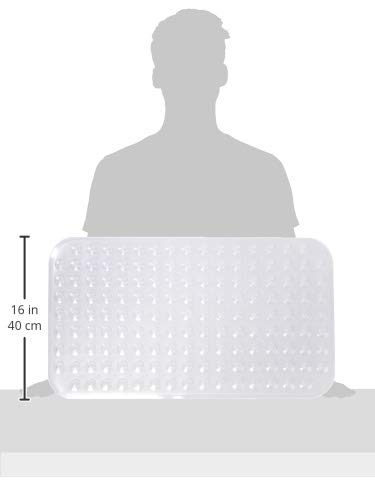 AmazonBasics Non-Slip PVC Bahroom Bath Rug Mat with Polka Dot Texture